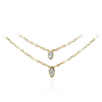 Collana in argento con Topazio Bianco