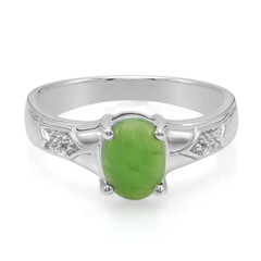 Anello in argento con Crisoprasio Imperiale