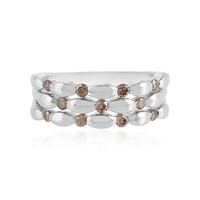 Anello in argento con Diamante Champagne I2 (de Melo)