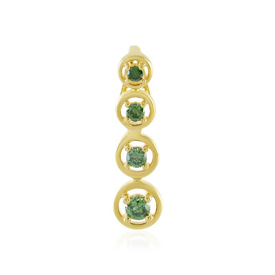 Ciondolo in argento con Diamante Verde I4