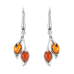 Orecchini in argento con Ambra Baltica