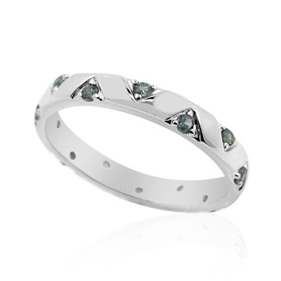 Anello in argento con Zaffiro Verde