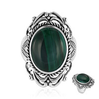 Anello in argento con Malachite (Art of Nature)