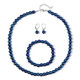 Parure in argento con Ematite Blu Royal
