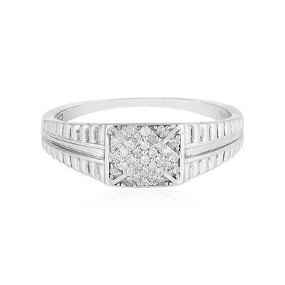 Anello da uomo in argento con Diamante I2 (I)