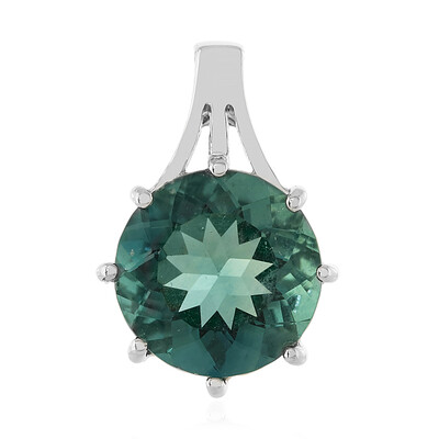 Ciondolo in argento con Fluorite Blu Caraibico