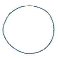 Collana in argento con Cianite Blu Foglia di Tè