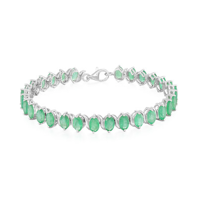 Bracciale in argento con Smeraldo Zambia
