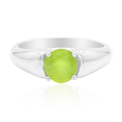 Anello in argento con Opale Verde Brasiliano