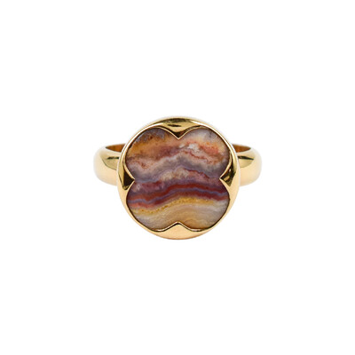 Anello in argento con Agata Lace