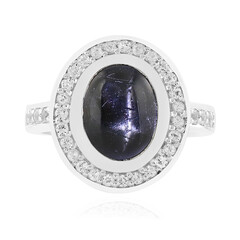 Anello in argento con Diopside Stellato d'India