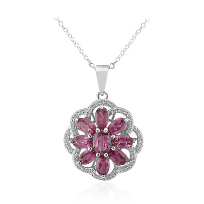 Collana in argento con Granato Malaya