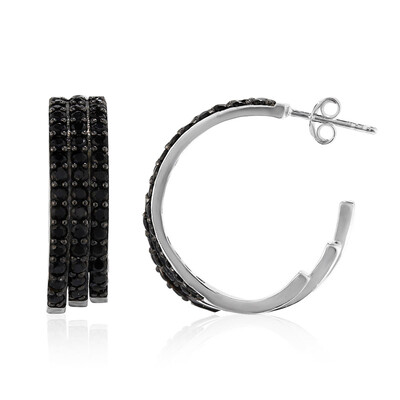 Orecchini in argento con Spinello Nero