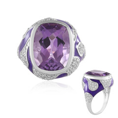 Anello in argento con Ametista Rose de France (Adela Silber)