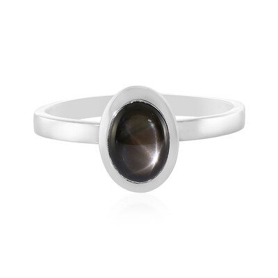 Anello in argento con Zaffiro Stellato Nero