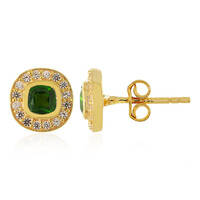 Orecchini in argento con Diopside Russo