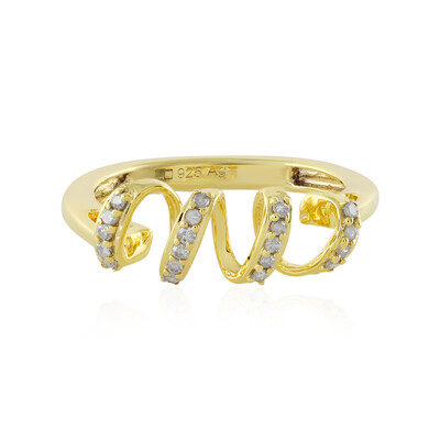 Anello in argento con Diamante I4 (J)