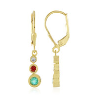Orecchini in argento con Smeraldo Russo