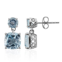 Orecchini in argento con Topazio Blu Cielo