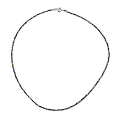 Collana in argento con Ossidiana Fiocco di Neve