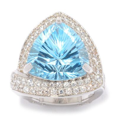 Anello in argento con Topazio Blu Cielo (Dallas Prince Designs)
