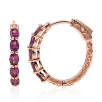 Orecchini in argento con Rodolite