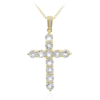 Collana in argento con Topazio Bianco