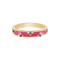 Anello in argento con Diamante Blu I3
