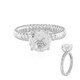 Anello in argento con Topazio Bianco