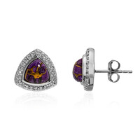 Orecchini in argento con Turchese Kingman Mohave Porpora