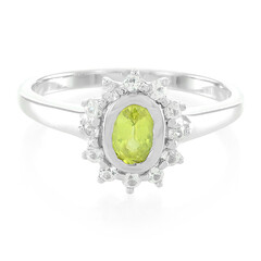 Anello in argento con Zaffiro Verde