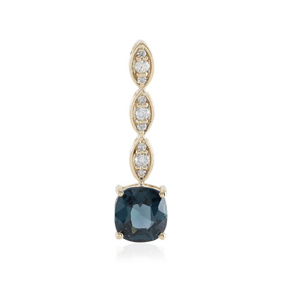 Ciondolo in oro con Spinello Blu Cobalto Luc Yen (AMAYANI)