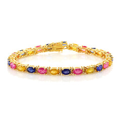 Bracciale in argento con Zaffiro Giallo del Madagascar