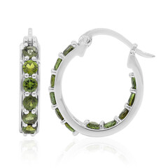 Orecchini in argento con Tormalina Verde