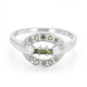 Anello placcato in platino con Diamante Fancy