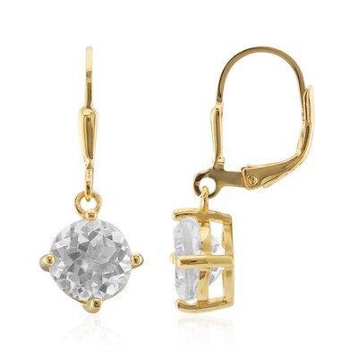 Orecchini in argento con Topazio Bianco