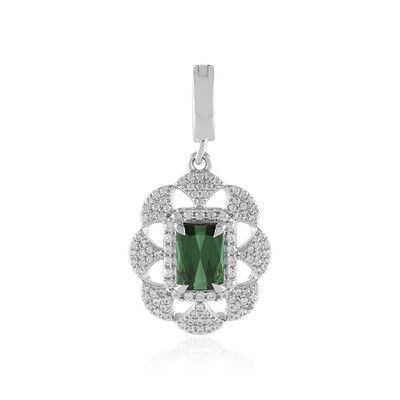 Ciondolo in argento con Tormalina Verde di Benedito
