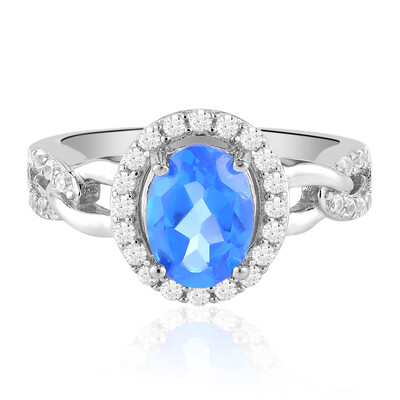 Anello in argento con Topazio Blu Indaco