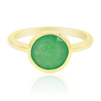 Anello in argento con Giada Verde