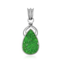 Ciondolo in argento con Uvarovite (Bali Barong)