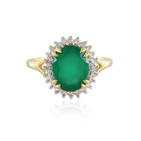 Anello in argento con Onice Verde