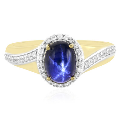 Anello in argento con Zaffiro Stellato Blu
