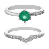 Anello in argento con Smeraldo Russo