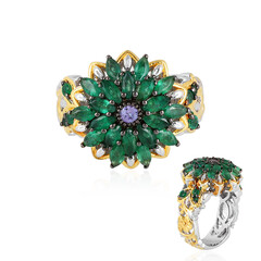 Anello in argento con Smeraldo Zambia (Gems en Vogue)
