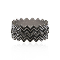 Anello in argento con Diamante Nero
