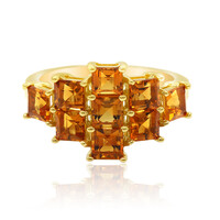 Anello in argento con Citrino Madeira