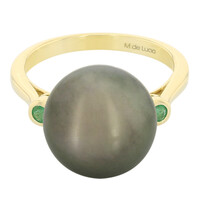 Anello in oro con Perla Tahitiana