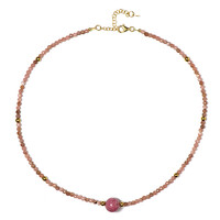 Collana in argento con Rodonite