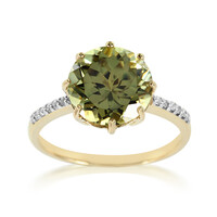 Anello placcato in oro con Zultanite
