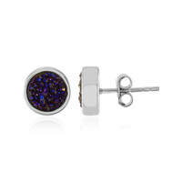 Orecchini in argento con Agata Glitter Lavanda